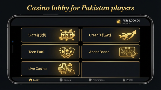 Lobby view of lucky177 for Pakistan users - 4
